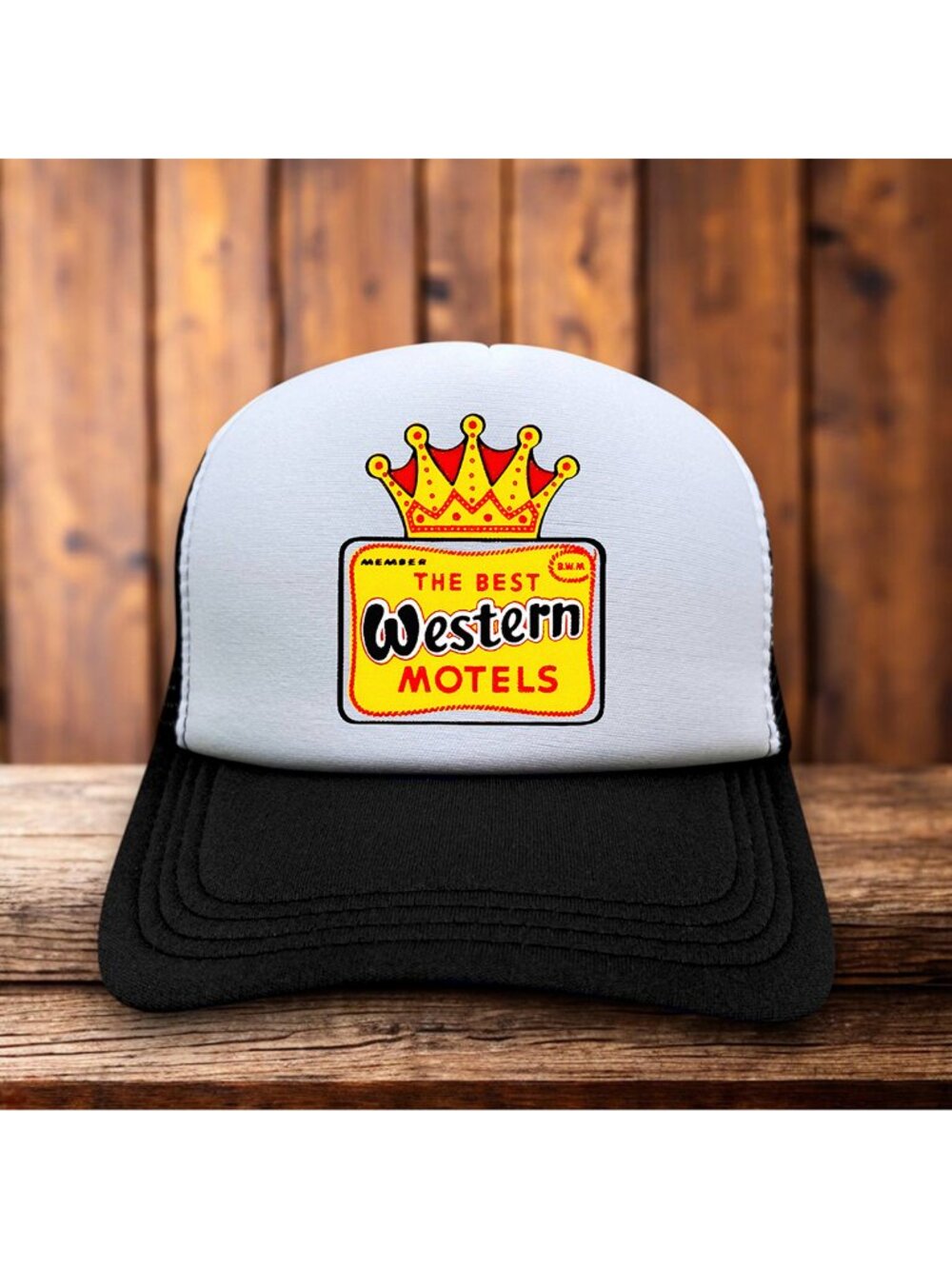 Best Western Hotel Mens Trucker Hat Black Snapback Vintage Logo Baseball Cap